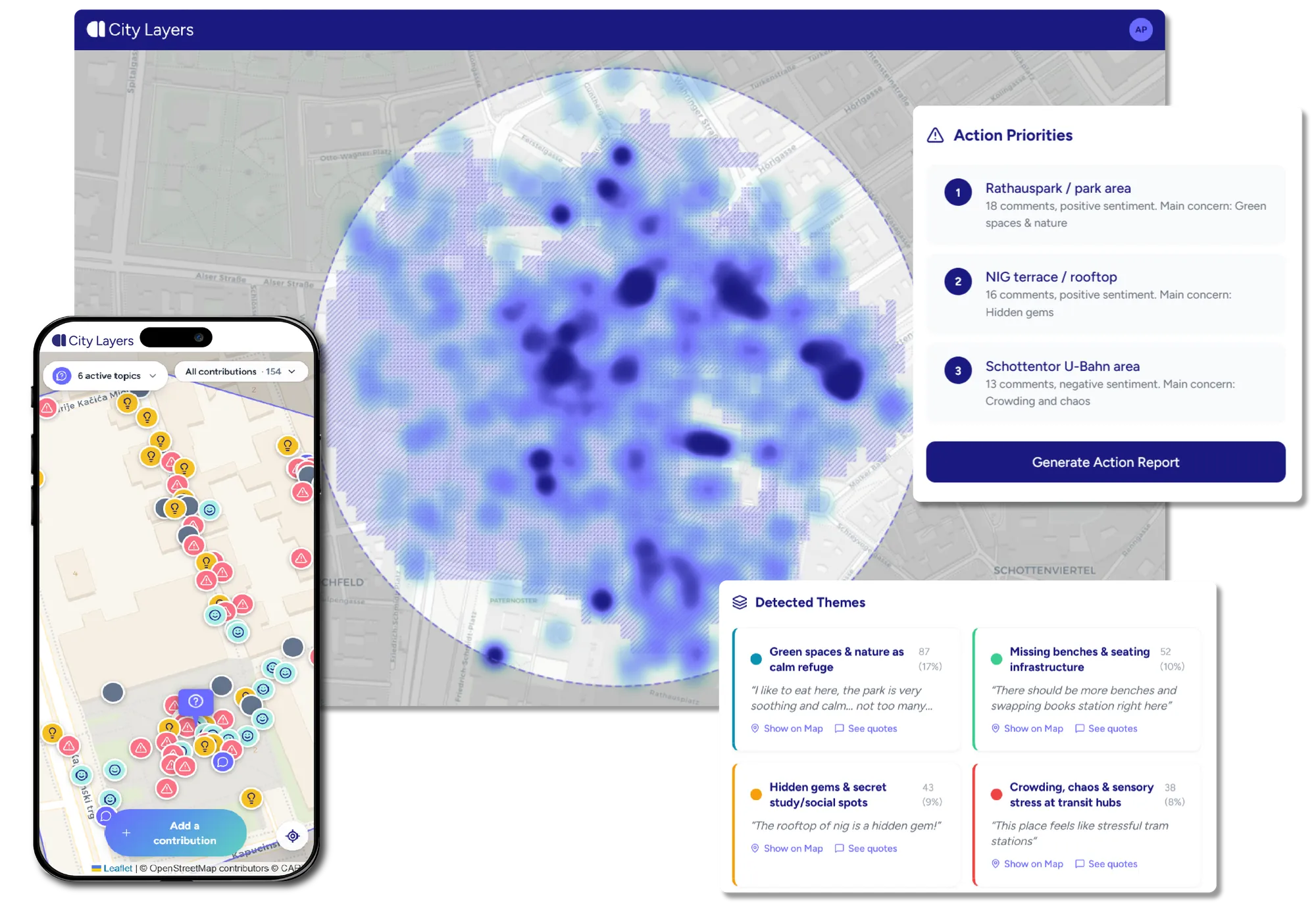 City Layers platform in use