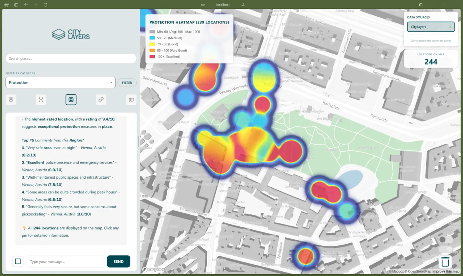 fig. 8-13 The Urban Observations Heatmaps 